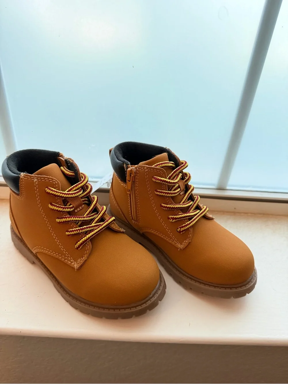 Carter's Brown/Tan Kids Work-Style Lace-Up Boots